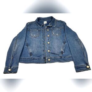 Kensie Denim Jean Jacket w/ Gold Buttons Women's Accessories SZ XLarge
